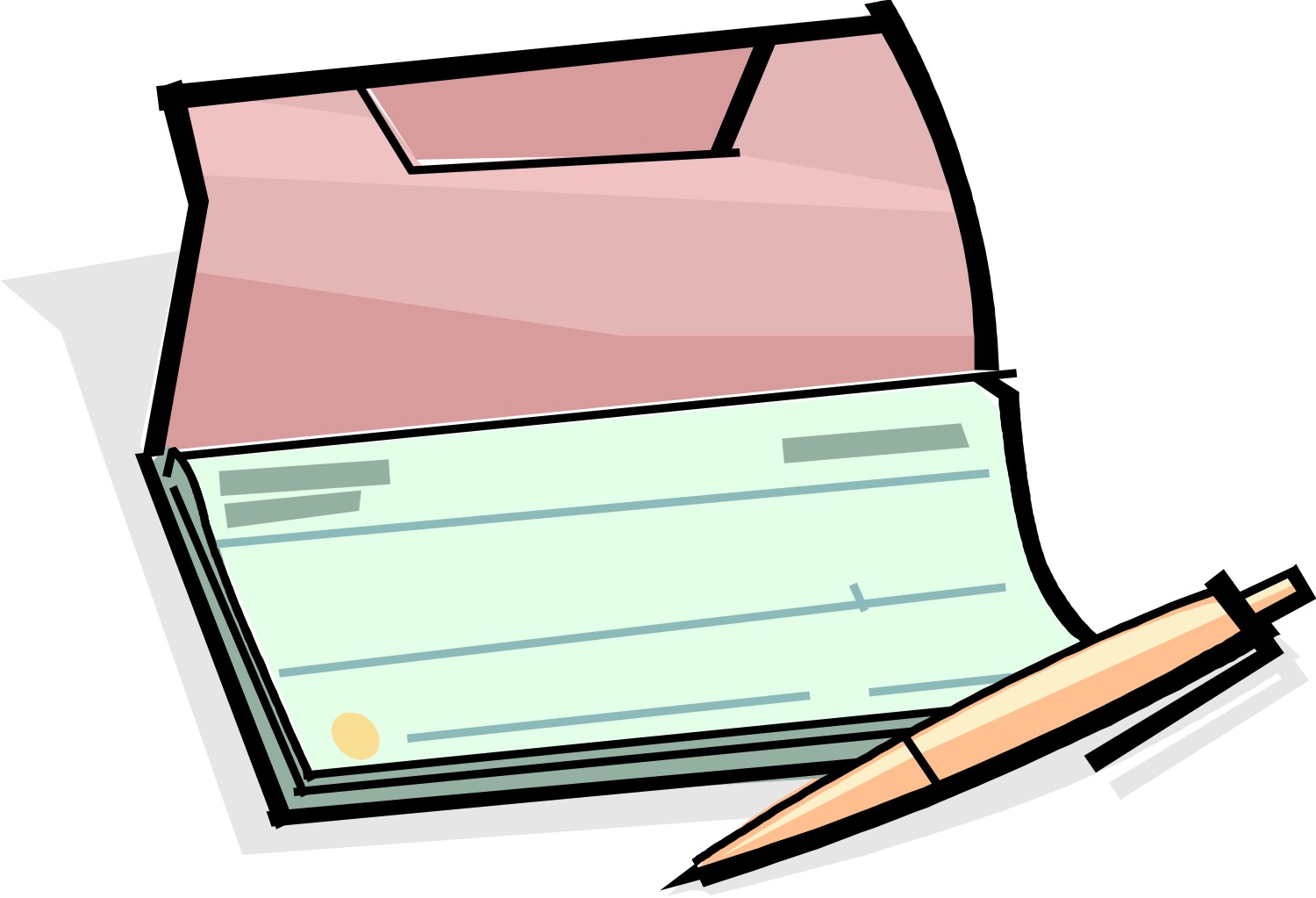 bank cheque clipart - photo #2