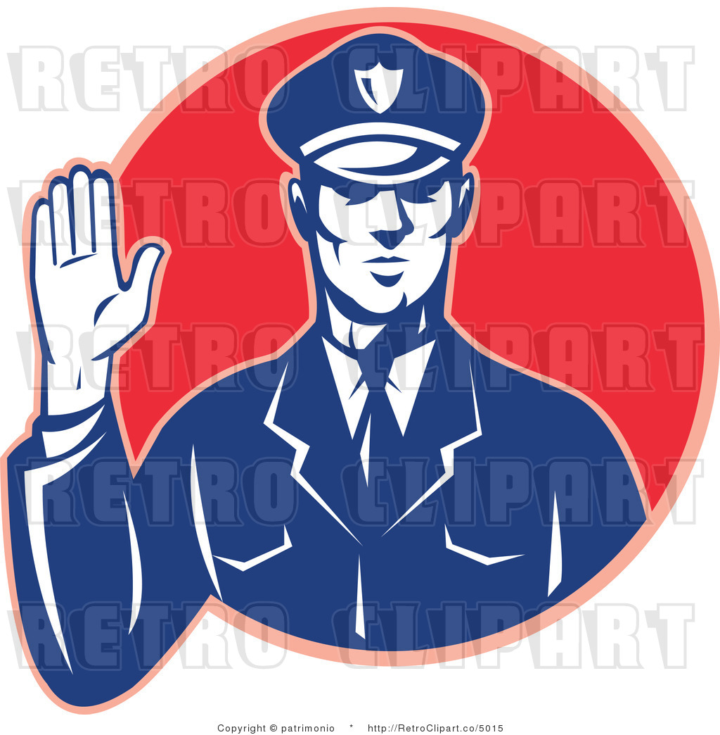Vector Retro Clipart of a Police Officer at Swearing in Ceremony ...