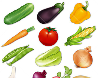 Popular items for vegetable clipart on Etsy