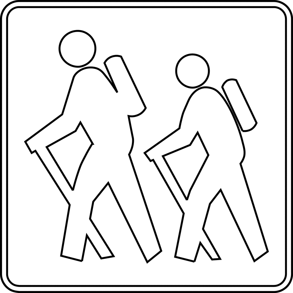 Hiking, Outline | ClipArt ETC