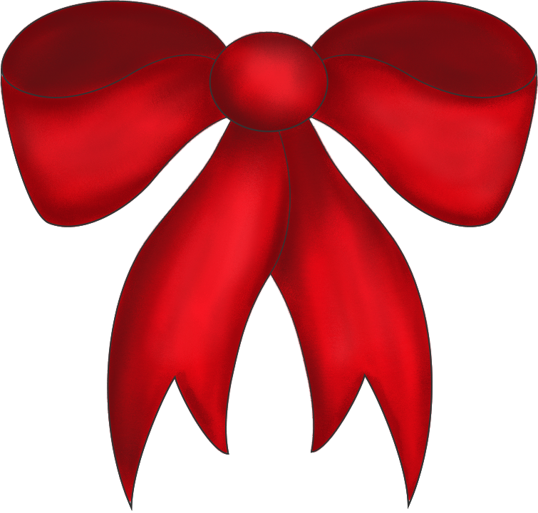 Large Red Christmas Bow - Transparent PNG and Paint Shop Pro Tube ...