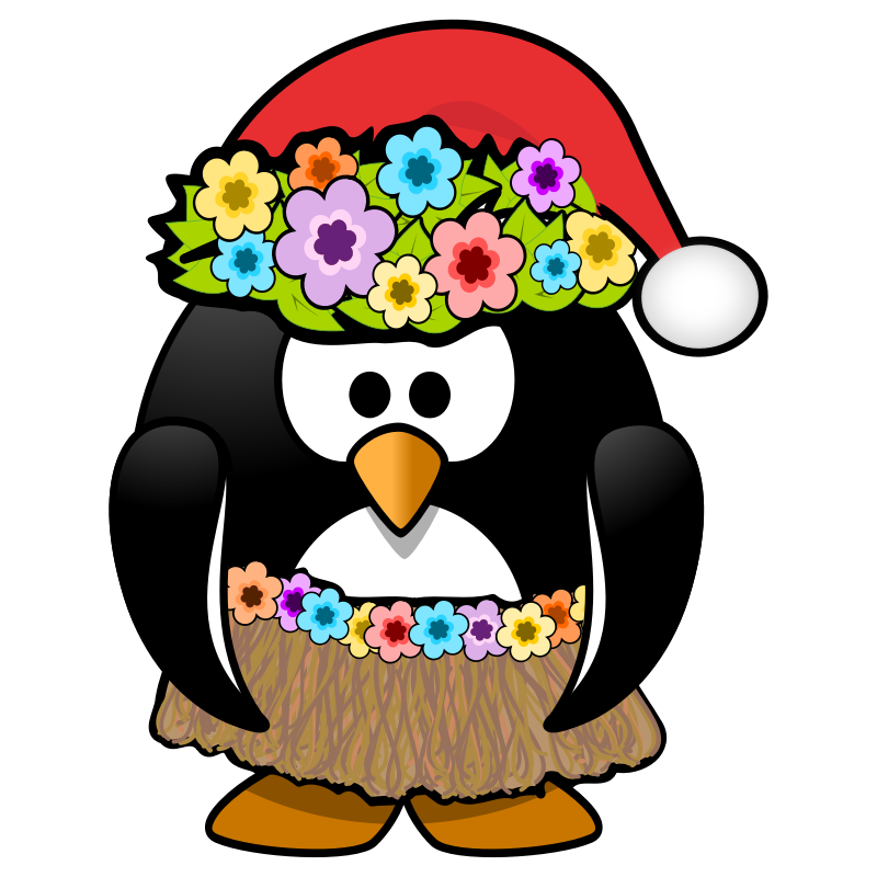 Clipart - Christmas in July Penguin