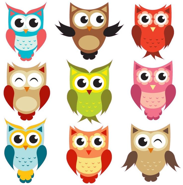 Cute Cartoon Owls - Cliparts.co