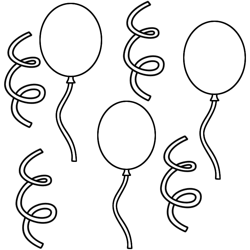 Printable coloring page of balloons Mike Folkerth - King of Simple ...