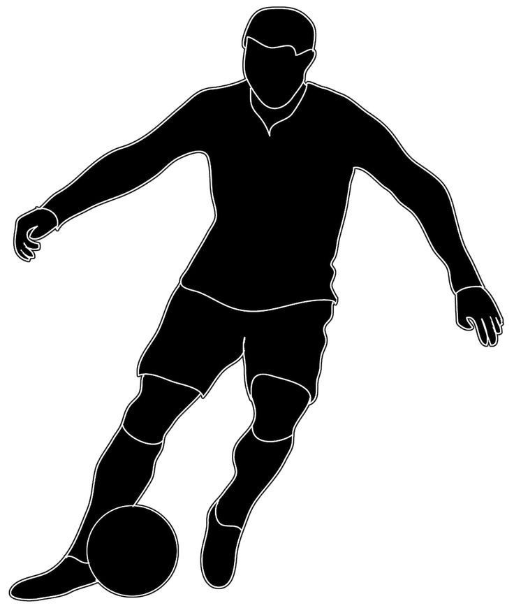 black white silhouette soccer player | Clipart | Pinterest