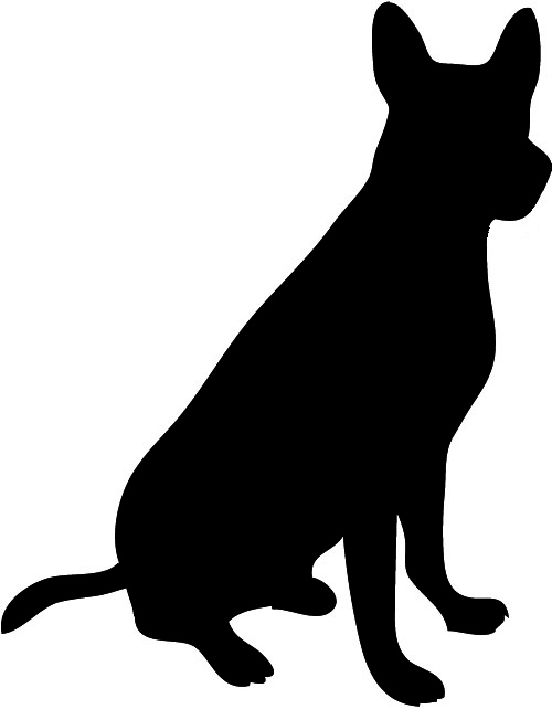 clipart dog silhouette - photo #1