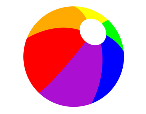 Ball Vector in Rainbow Colour for Summer Beach Party Ga free ...