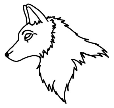 Wolfhead Outlines by laracoa on deviantART