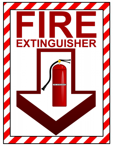 Fire Extinguisher Sign | Public domain vectors