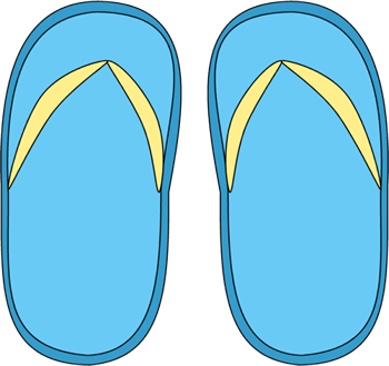 Blue Flip Flops Clip Art - Blue Flip Flops Image