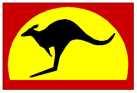 Gavin R. Putland: Flag designs, kangaroo theme