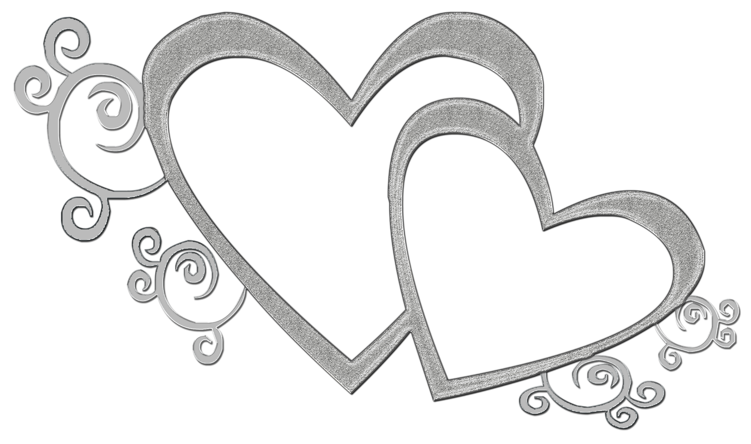 Sliver Double Heart PNG by Princessdawn755 on deviantART