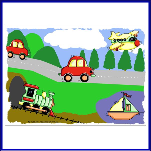 Transport Design Placemat - $8.95 : Kids Art, Original artwork for ...