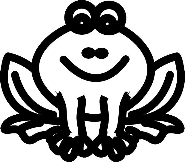 Frog Outline Picture clip art - vector clip art online, royalty ...