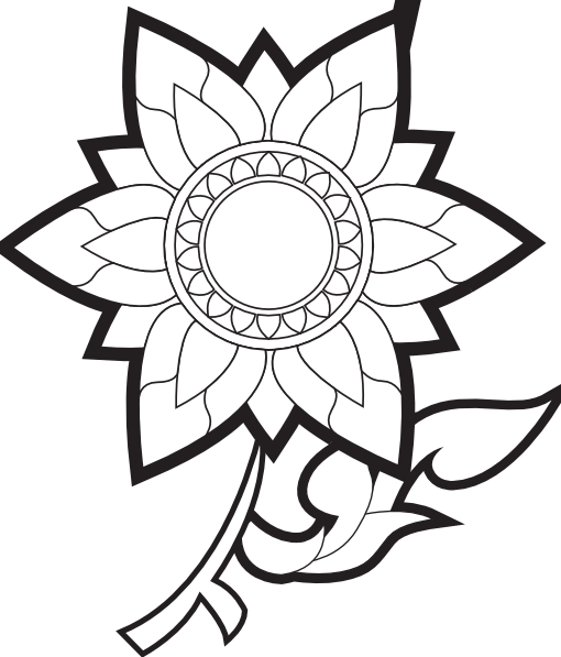 Clip Art Flowers Black And White - Cliparts.co.