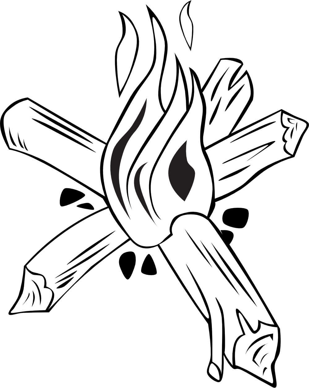 Campfire Black And White | Clipart Panda - Free Clipart Images