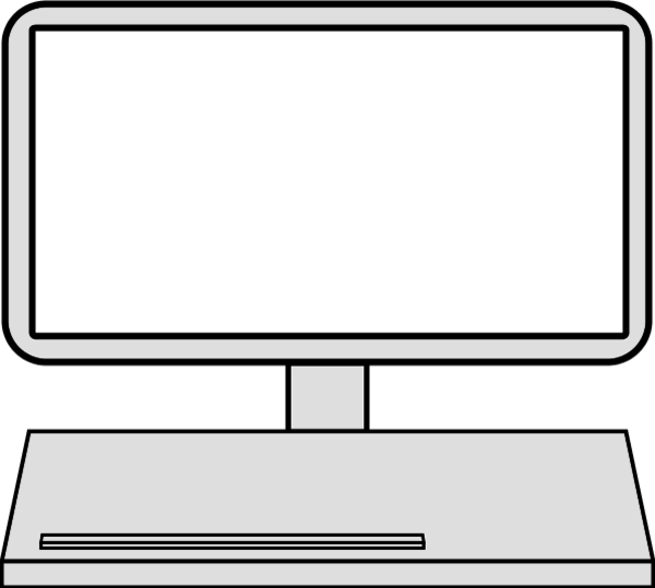 computer monitor - vector Clip Art