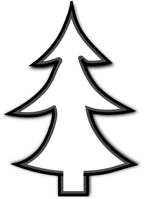 Christmas Tree Black And White Clip Art Christmas Tree Black And ...