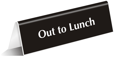 Pix For > Funny Gone To Lunch Sign