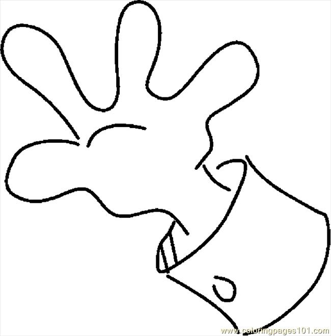 Free coloring pages of outline of hands