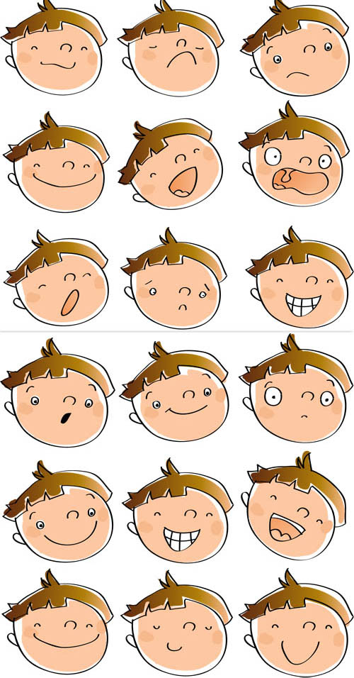 Cartoon Emotions Faces Cartoons vector free download - ClipArt ...