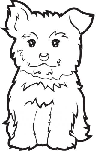 free clipart of dogs black and white - photo #27
