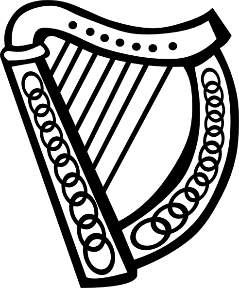Celtic Harp clip art - vector clip art online, royalty free ...