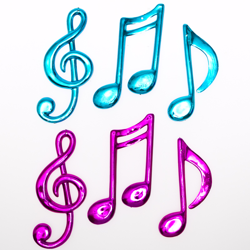 Small Neon Plastic Music Notes