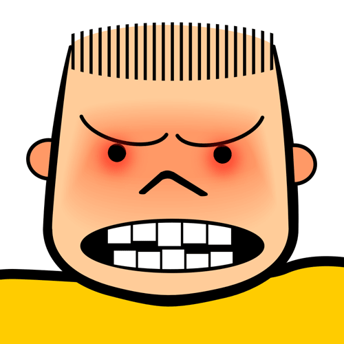 Angry Face - Free Clip Art