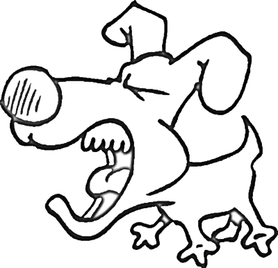 Barking Dog Cartoon Coloring Page | Dog Coloring Pages Org