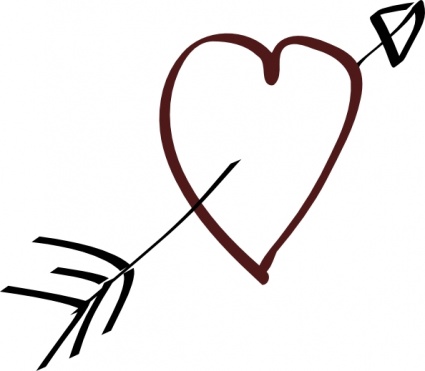 Heart With Arrow Clip Art - ClipArt Best