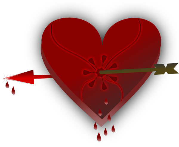 Broken Heart 3 clip art - vector clip art online, royalty free ...