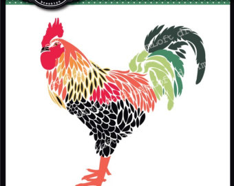 Popular items for rooster clip art on Etsy