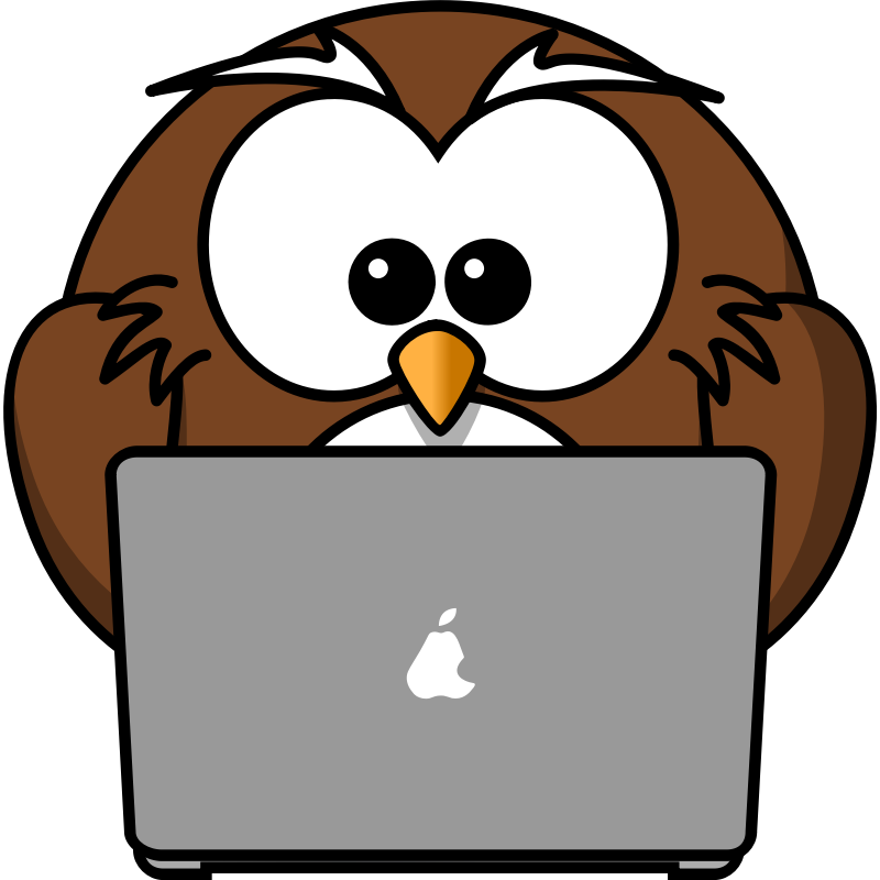 Clipart - Owl with notebook