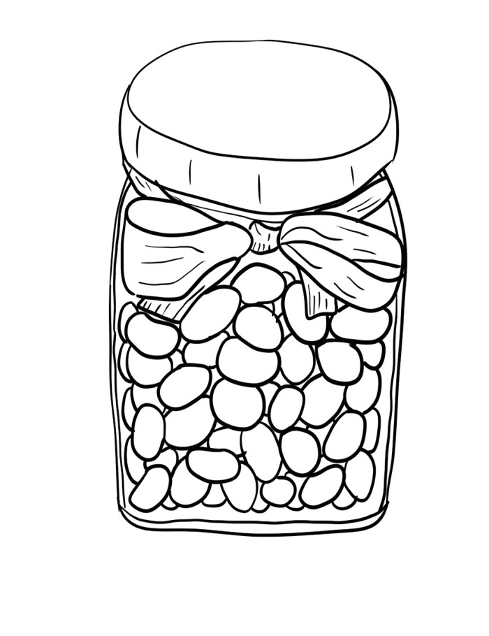A Pile Of Beans Coloring Pages - Food Coloring Pages : Free Online ...