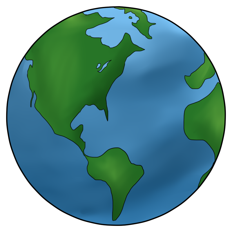 Earth Clipart Black And White