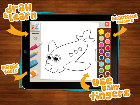 Memollow Coloring Pages App Review - Let's Go Van Gogh - iPad Kids