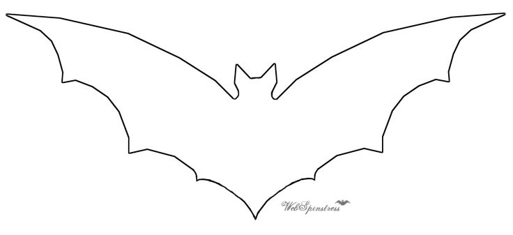 Bat template for Halloween | Stencils and templates | Pinterest