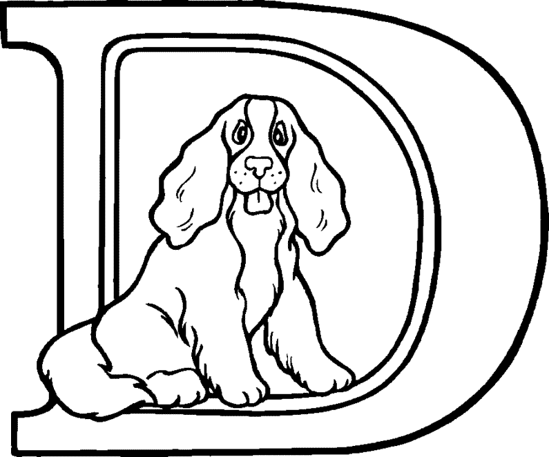 Letter D Coloring Pages - Drawing Kids