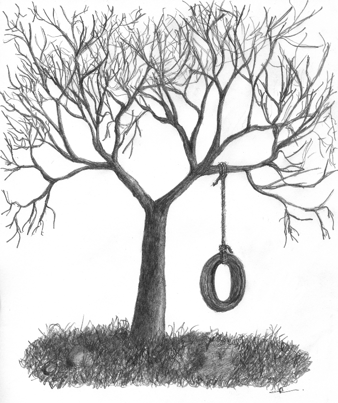 Gallery For > Tree Swing Drawing