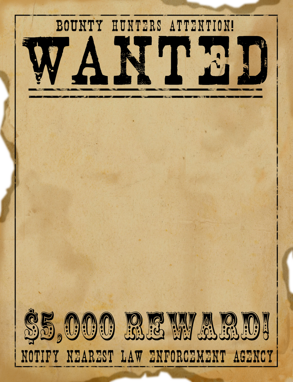 Wanted Poster - Invitation Templates
