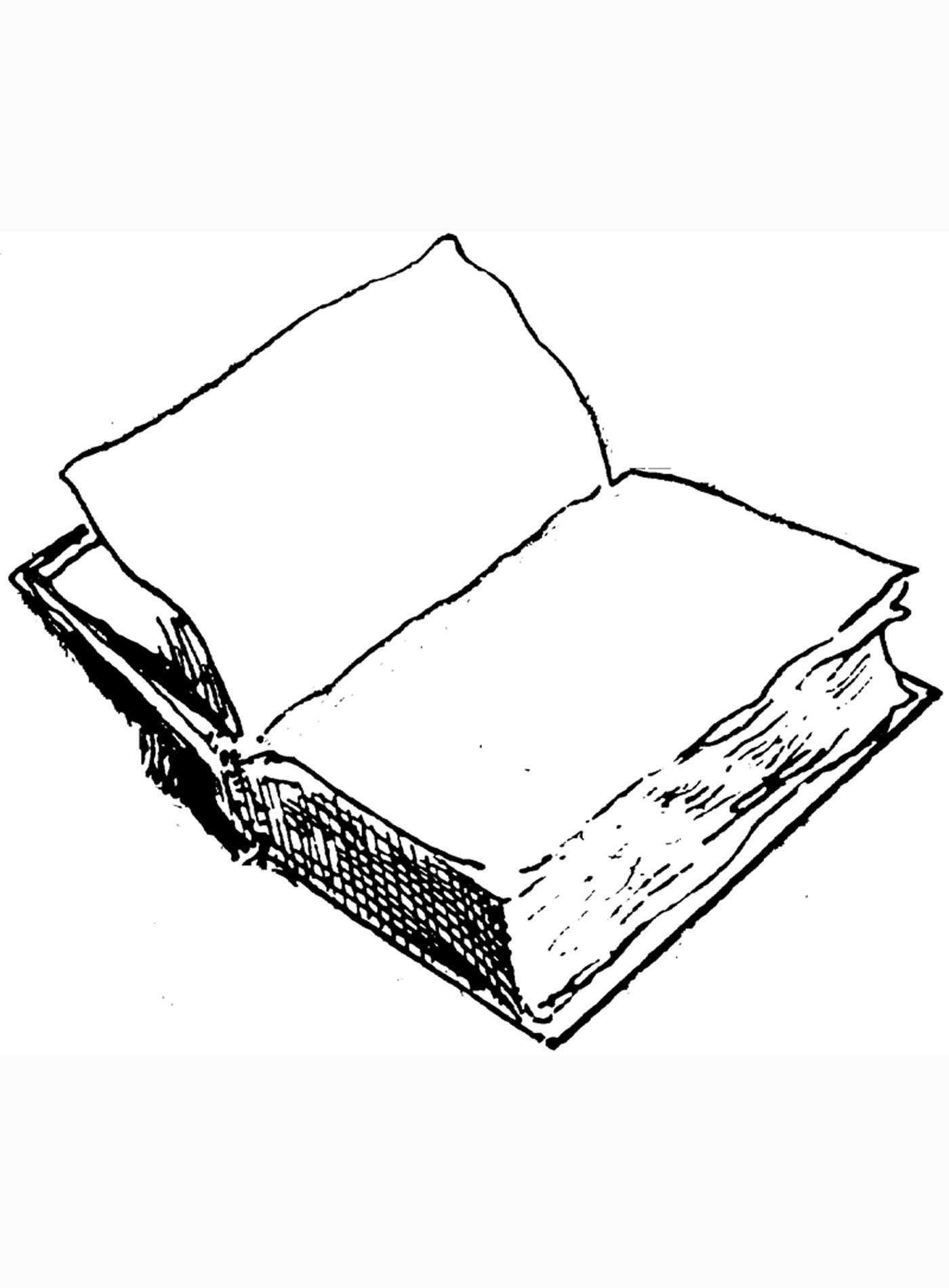 Blank Open Book Coloring Page Coloring Pages