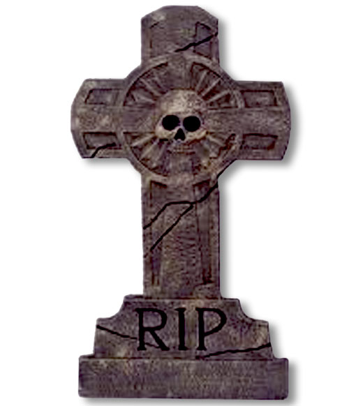 Tombstone Cross Skull RIP Tombstone Halloween Decoration Halloween ...