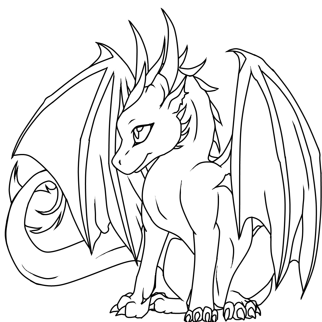 Cute Baby Dragon Coloring Pages 7 | Free Printable Coloring Pages