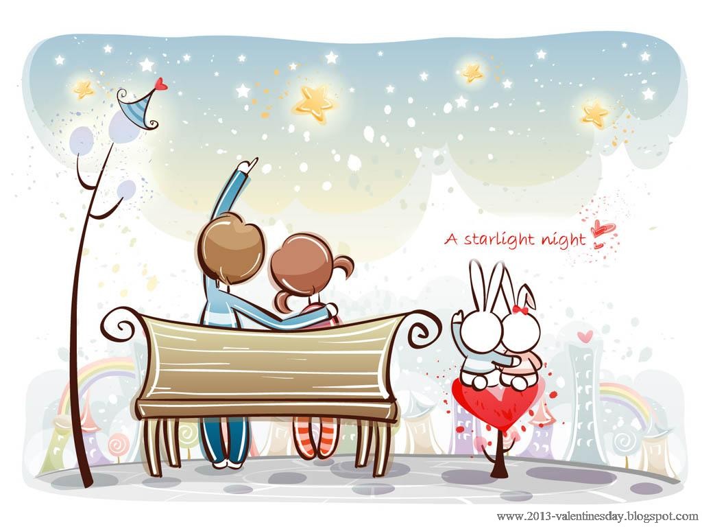 Cute Cartoon Couple Love Hd wallpapers for Valentines day ...
