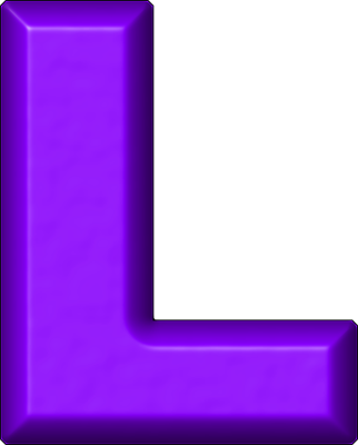 Presentation Alphabets: Purple Refrigerator Magnet L