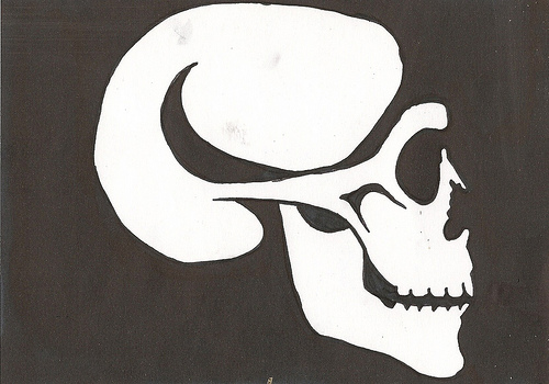 skull drawing, would make a cool pirate flag hehehehe | Flickr ...