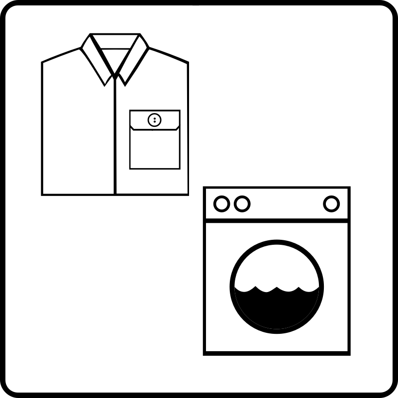 Clipart - Hotel Icon Has Laundry Service
