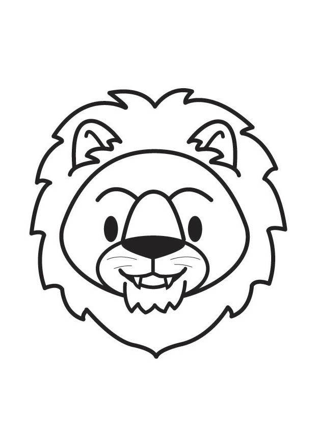 Coloring page Lion Head - img 17546.