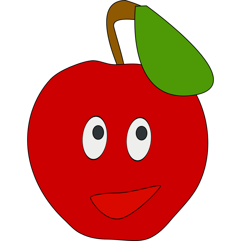 Clipart - smiling apple